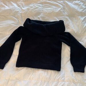Cozy Black off the shoulder Sweater